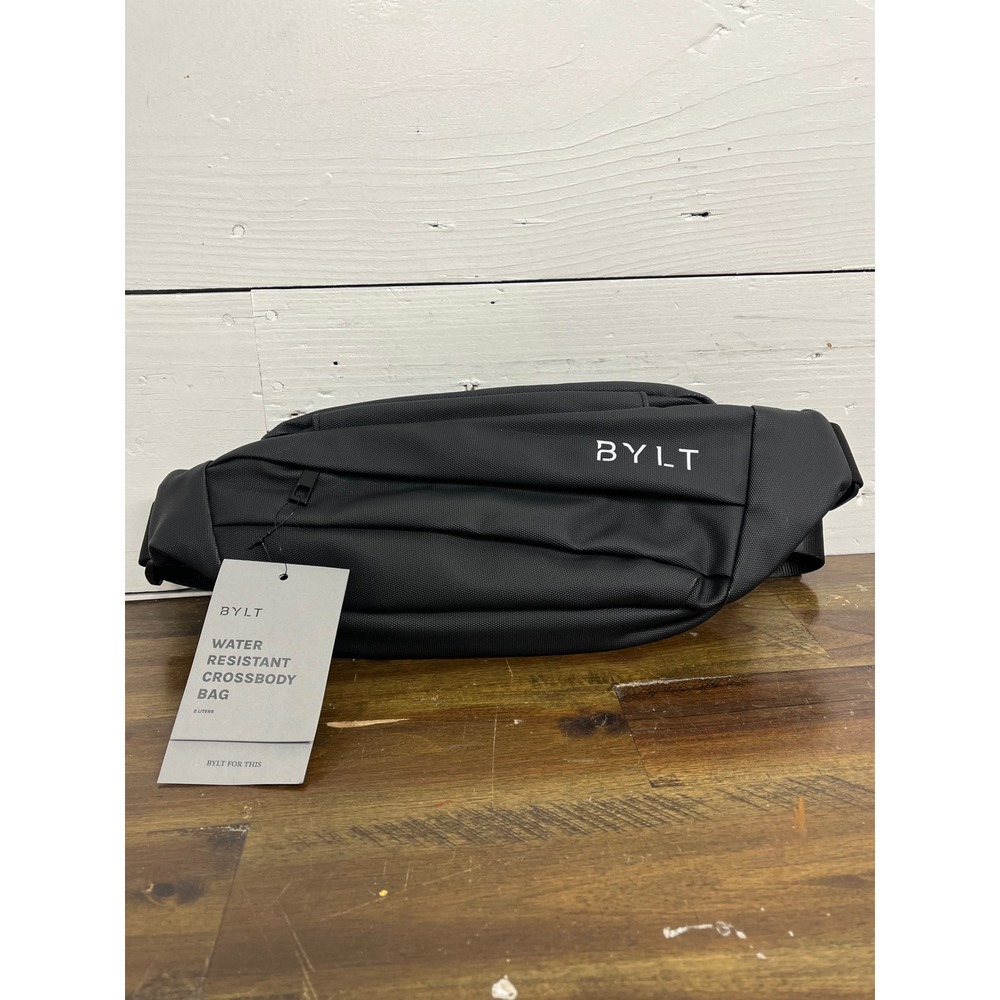 BYLT Basics Water Resistant Crossbody Bag Black 2L Fanny Pack Sling Travel New